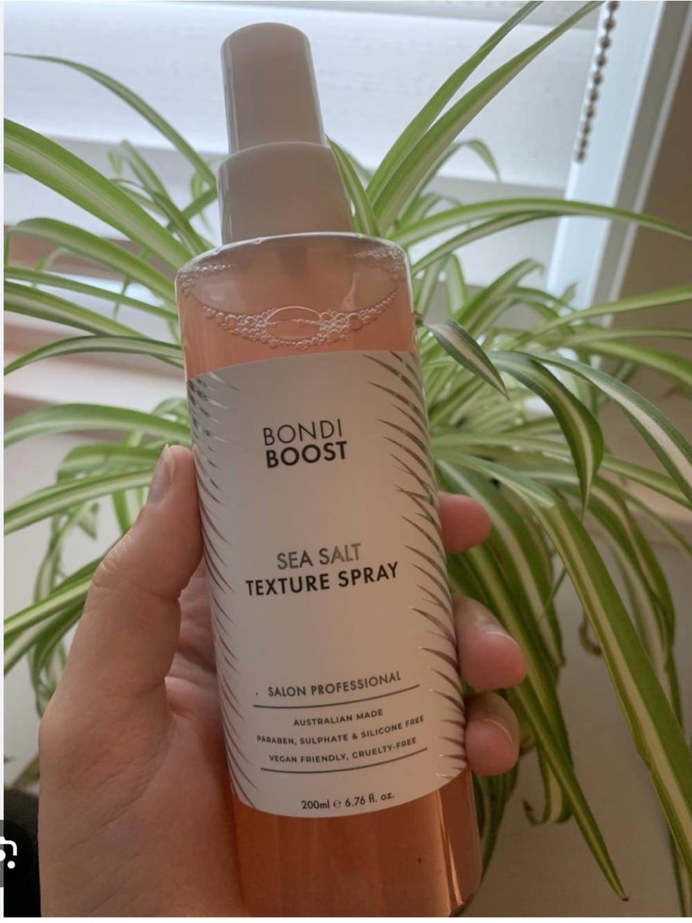 200ml bottle of BondiBoost Volumizing Sea Salt Texture Spray